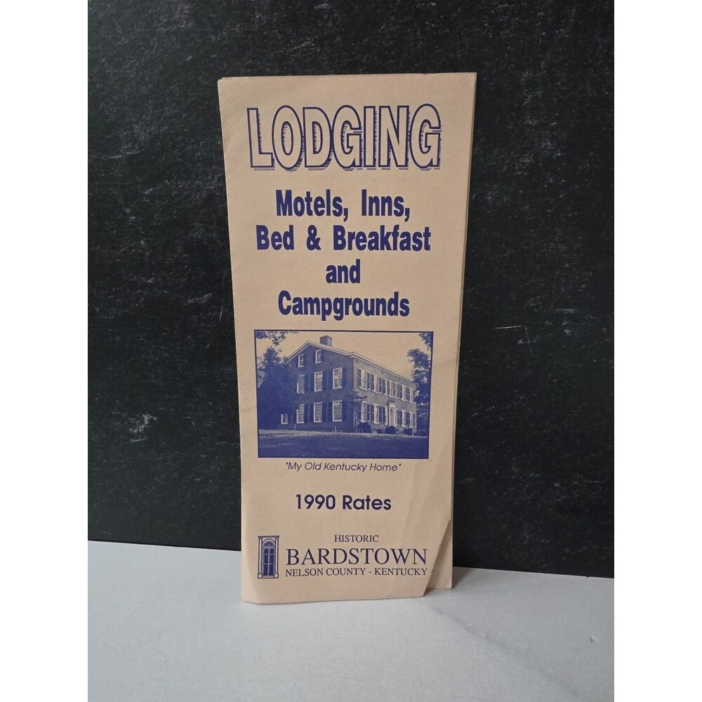 Historic Bardstown Nelson County Kentucky Tourist Brochure Vintage